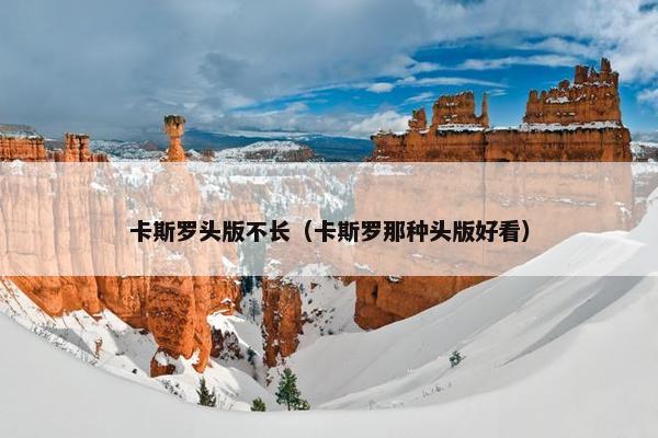 卡斯罗头版不长（卡斯罗那种头版好看）