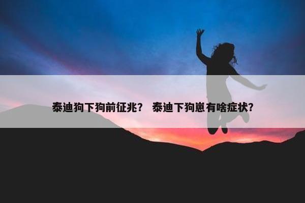 泰迪狗下狗前征兆？ 泰迪下狗崽有啥症状？