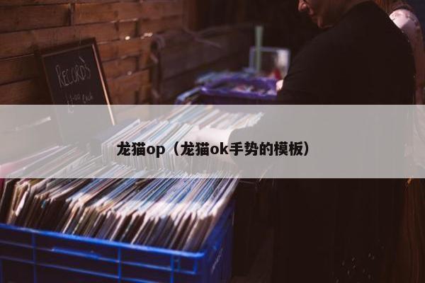 龙猫op（龙猫ok手势的模板）