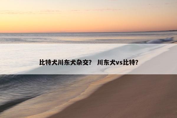 比特犬川东犬杂交？ 川东犬vs比特？
