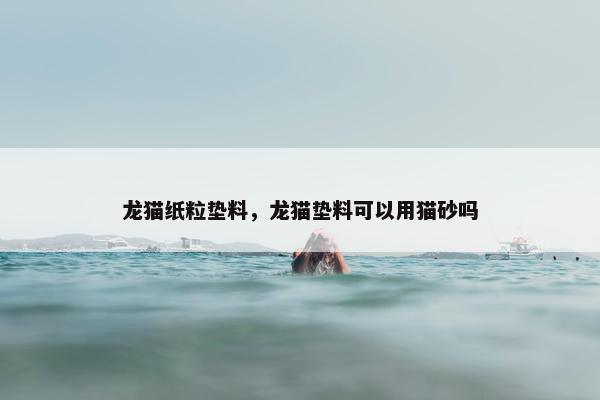 龙猫纸粒垫料，龙猫垫料可以用猫砂吗