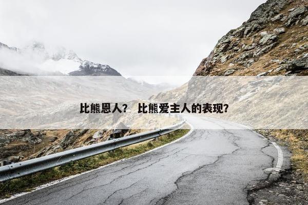 比熊恩人？ 比熊爱主人的表现？