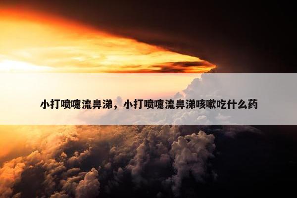 小打喷嚏流鼻涕，小打喷嚏流鼻涕咳嗽吃什么药
