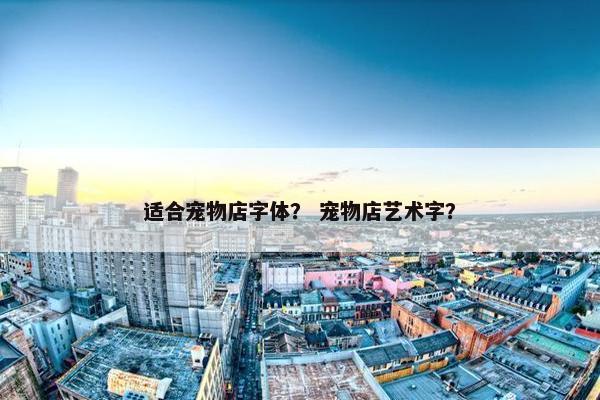 适合宠物店字体？ 宠物店艺术字？