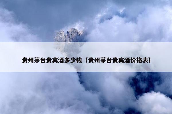 贵州茅台贵宾酒多少钱（贵州茅台贵宾酒价格表）