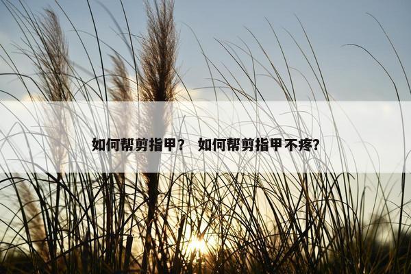 如何帮剪指甲？ 如何帮剪指甲不疼？