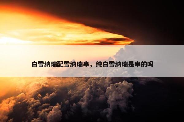 白雪纳瑞配雪纳瑞串，纯白雪纳瑞是串的吗