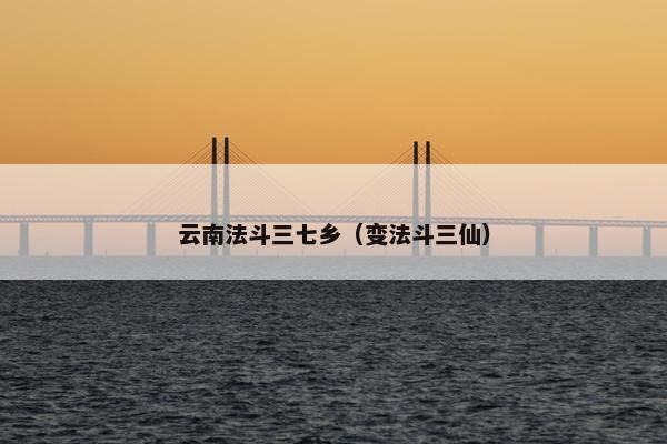 云南法斗三七乡（变法斗三仙）