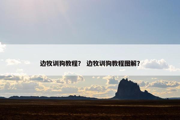 边牧训狗教程？ 边牧训狗教程图解？
