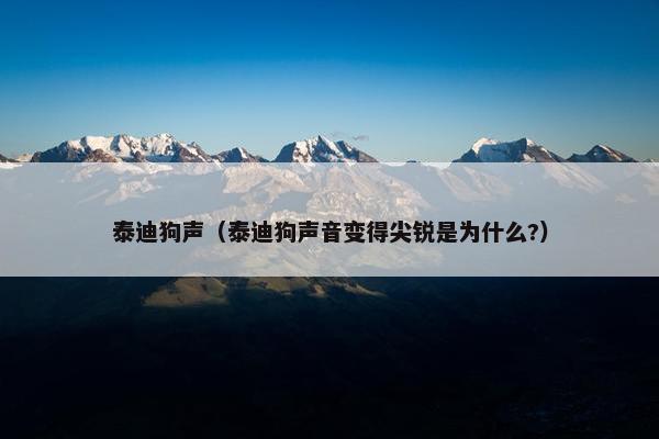泰迪狗声（泰迪狗声音变得尖锐是为什么?）