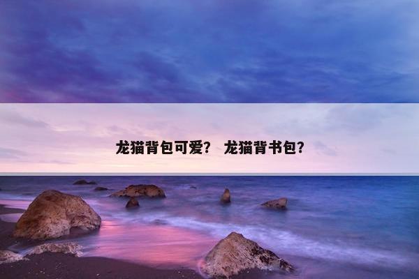 龙猫背包可爱？ 龙猫背书包？