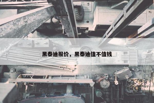 黑泰迪报价，黑泰迪值不值钱