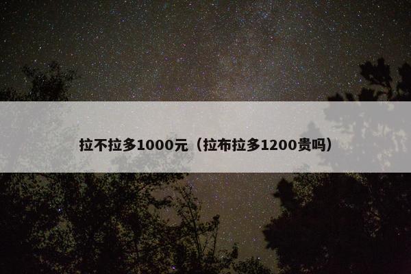 拉不拉多1000元（拉布拉多1200贵吗）