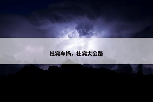 杜宾车祸，杜宾犬公路