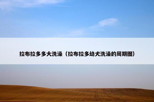 拉布拉多多大洗澡（拉布拉多幼犬洗澡的周期图）