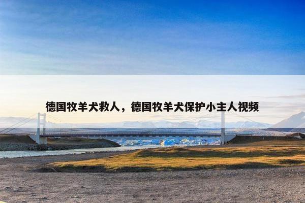 德国牧羊犬救人，德国牧羊犬保护小主人视频