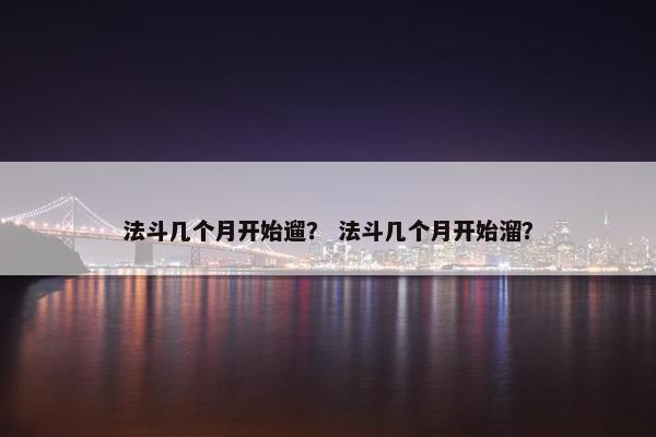 法斗几个月开始遛？ 法斗几个月开始溜？