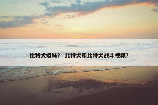 比特犬姐妹？ 比特犬和比特犬战斗视频？