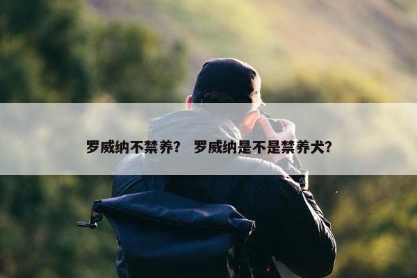 罗威纳不禁养？ 罗威纳是不是禁养犬？