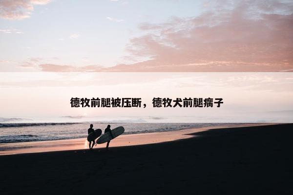 德牧前腿被压断，德牧犬前腿瘸子