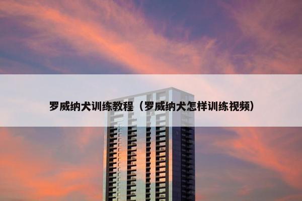 罗威纳犬训练教程（罗威纳犬怎样训练视频）