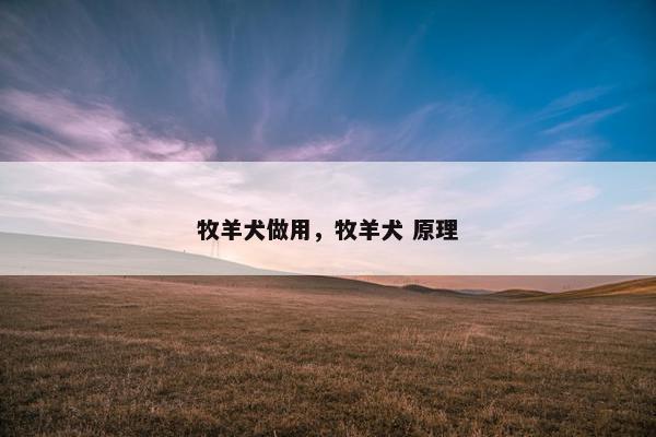 牧羊犬做用，牧羊犬 原理