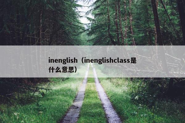 inenglish（inenglishclass是什么意思）