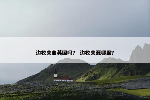 边牧来自英国吗？ 边牧来源哪里？