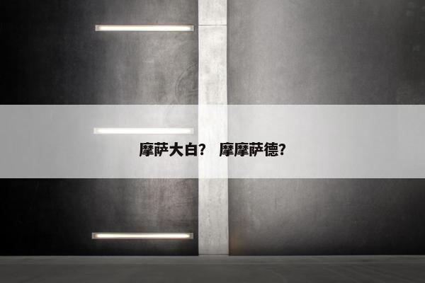 摩萨大白？ 摩摩萨德？