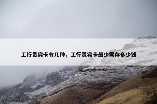 工行贵宾卡有几种，工行贵宾卡最少需存多少钱