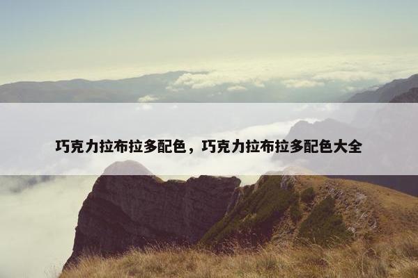 巧克力拉布拉多配色，巧克力拉布拉多配色大全