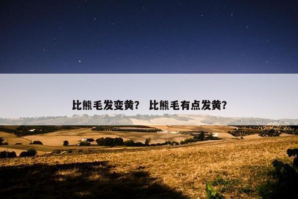 比熊毛发变黄? 比熊毛有点发黄?