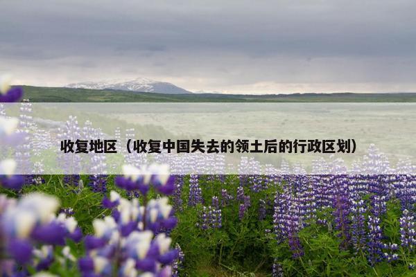 收复地区(收复中国失去的领土后的行政区划) 收复地区(收复中国失去的领土后的行政区划)