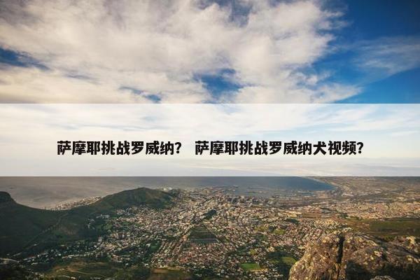 萨摩耶挑战罗威纳? 萨摩耶挑战罗威纳犬视频?