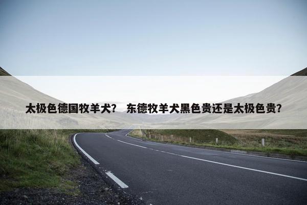 太极色德国牧羊犬？ 东德牧羊犬黑色贵还是太极色贵？