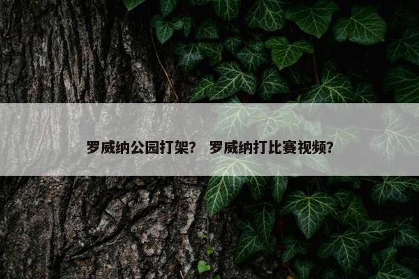 罗威纳公园打架? 罗威纳打比赛视频?