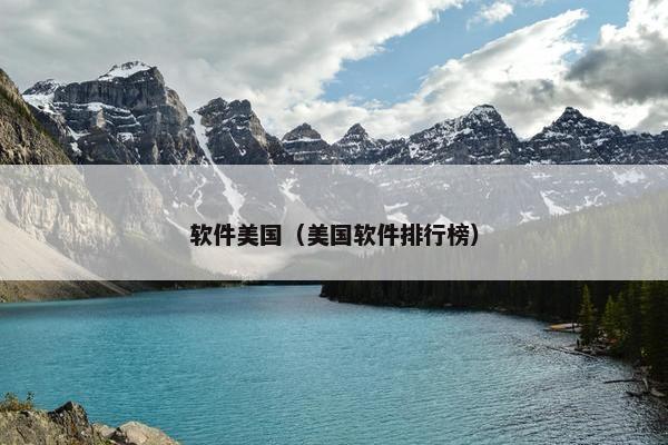 软件美国（美国软件排行榜）