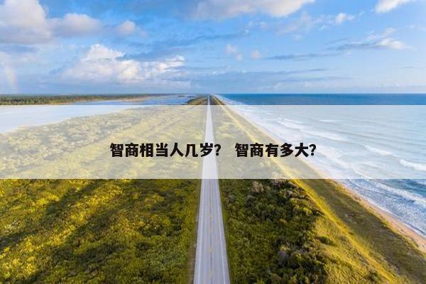 智商相当人几岁？ 智商有多大？