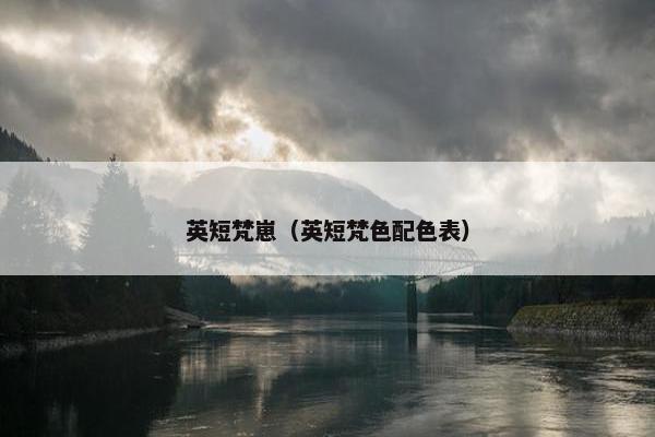 英短梵崽（英短梵色配色表）