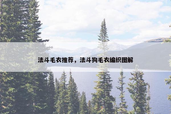 法斗毛衣推荐，法斗狗毛衣编织图解