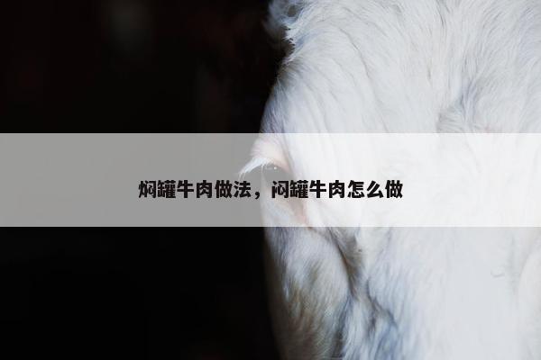 焖罐牛肉做法，闷罐牛肉怎么做