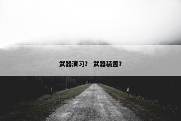 武器演习？ 武器装置？