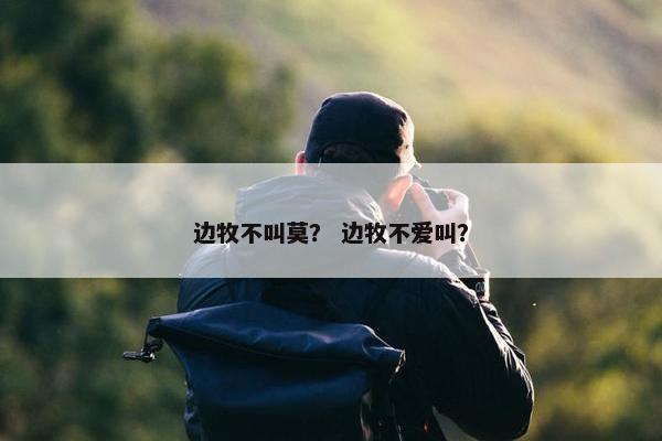边牧不叫莫？ 边牧不爱叫？