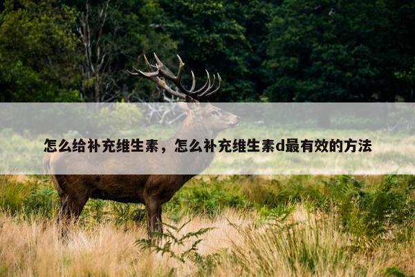 怎么给补充维生素，怎么补充维生素d最有效的方法