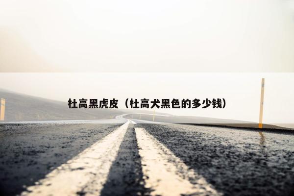 杜高黑虎皮（杜高犬黑色的多少钱）