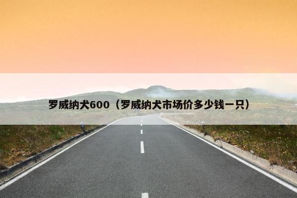 罗威纳犬600（罗威纳犬市场价多少钱一只）