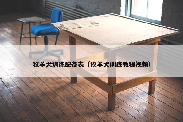 牧羊犬训练配备表（牧羊犬训练教程视频）