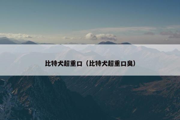 比特犬超重口（比特犬超重口臭）