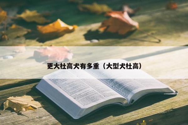 更大杜高犬有多重（大型犬杜高）