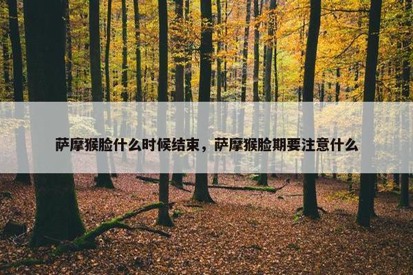 萨摩猴脸什么时候结束，萨摩猴脸期要注意什么